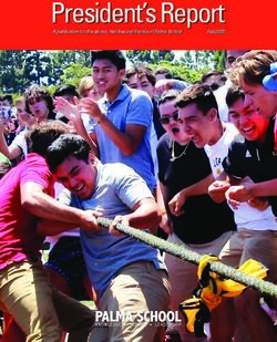 President's Report A publication for the alumni, families and friends of Palma School Fall 2020