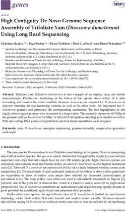 High Contiguity De Novo Genome Sequence Assembly of Trifoliate Yam (Dioscorea dumetorum) Using Long Read Sequencing - Uni Bielefeld
