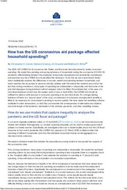 How has the US coronavirus aid package affected household spending?