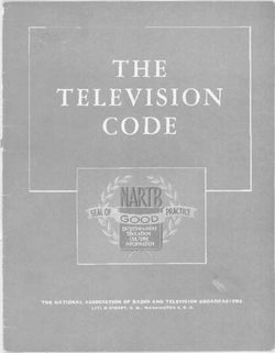 TELEVISION THE CODE - American Radio History
