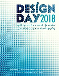 2018 april 23, 2018 student life center 3:00-6:00 p.m. vu.edu/design-day - VANDERBILT UNIVERSITY SCHOOL OF ENGINEERING - Vanderbilt University ...