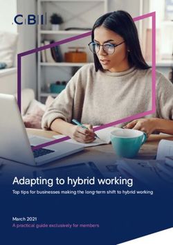 Adapting to hybrid working - Top tips for businesses making the long-term shift to hybrid working March 2021 A practical guide exclusively for members
