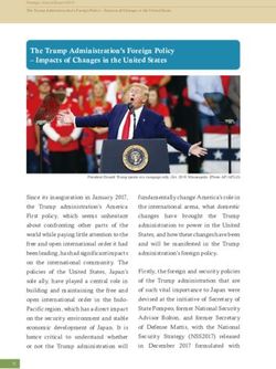 The Trump Administration's Foreign Policy - Impacts of Changes in the United States