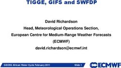 (ECMWF) TIGGE, GIFS and SWFDP - David Richardson Head, Meteorological Operations Section