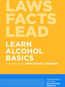 LAWS FACTS LEAD LEARN ALCOHOL BASICS - Information for HIGH SCHOOL STUDENTS - Virginia ABC