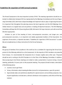 Guidelines for organizers of IAVS annual symposia