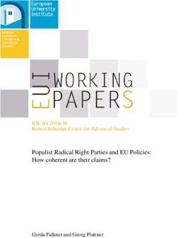 Populist Radical Right Parties and EU Policies: How coherent are their claims? - RSCAS 2018/38 Robert Schuman Centre for Advanced Studies - Gerda ...