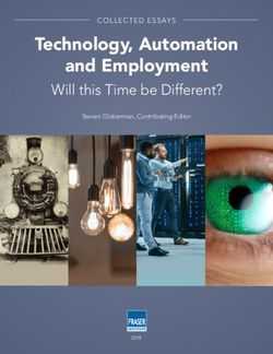 Technology, Automation and Employment - Will this Time be Different? COLLECTED ESSAYS - Fraser Institute