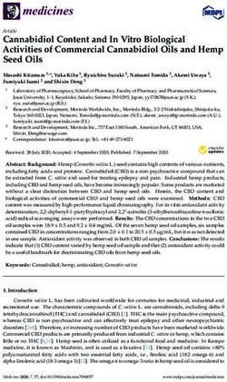 Cannabidiol Content and In Vitro Biological Activities of Commercial Cannabidiol Oils and Hemp Seed Oils - MDPI