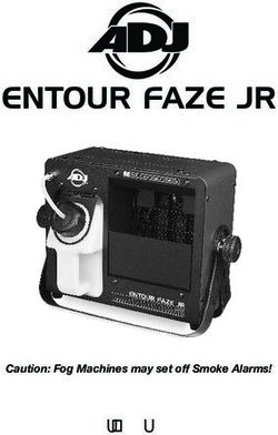 ENTOUR FAZE JR - User Instructions Caution: Fog Machines may set off Smoke Alarms! - AWS