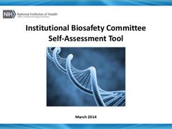 Institutional Biosafety Committee Self-Assessment Tool - March 2014