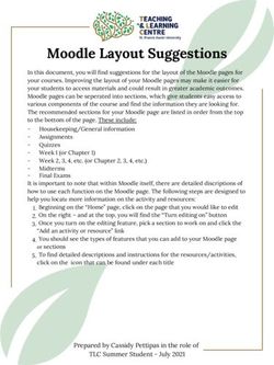MOODLE LAYOUT SUGGESTIONS - MYSTFX