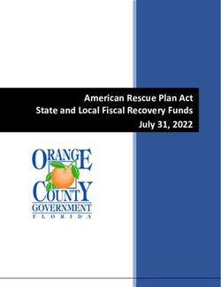 American Rescue Plan Act State and Local Fiscal Recovery Funds July 31, 2022