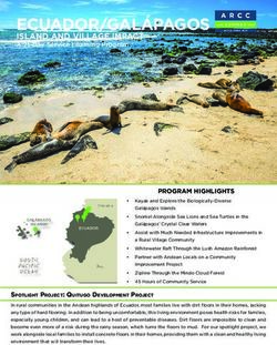 ECUADOR/GAL&Aacute;PAGOS ISLAND AND VILLAGE IMPACT - ARCC Programs