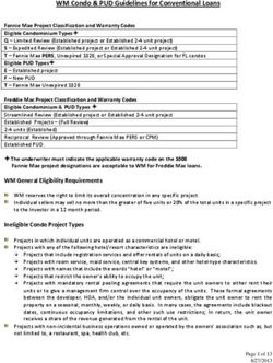 WM Condo & PUD Guidelines for Conventional Loans