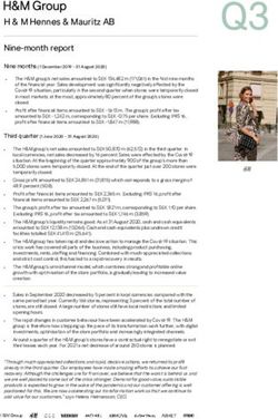 Nine-month report - H&M Group