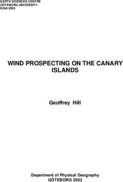 WIND PROSPECTING ON THE CANARY ISLANDS - Geoffrey Hill - GÖTEBORG 2003 Department of Physical Geography