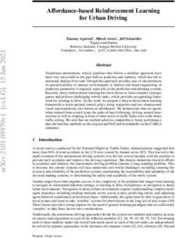 Affordance-based Reinforcement Learning for Urban Driving