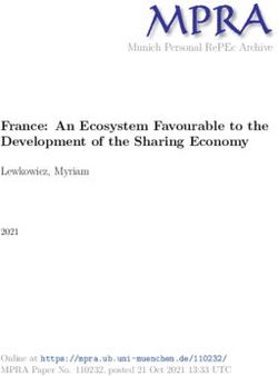 FRANCE: AN ECOSYSTEM FAVOURABLE TO THE DEVELOPMENT OF THE SHARING ECONOMY - MUNICH PERSONAL REPEC ARCHIVE LEWKOWICZ, MYRIAM