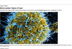 Ebola update: Signs of hope - Body & Health