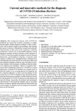 Current and innovative methods for the diagnosis of COVID 19 infection (Review)