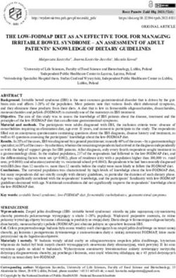 THE LOW-FODMAP DIET AS AN EFFECTIVE TOOL FOR MANAGING IRRITABLE BOWEL SYNDROME - AN ASSESSMENT OF ADULT PATIENTS' KNOWLEDGE OF DIETARY GUIDELINES