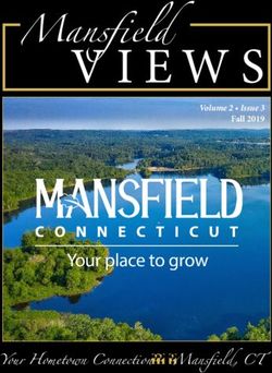 Your Hometown Connection Mansfield, CT - Mansfield VIEWS | Vol.2Issue3 i - Volume 2 Issue 3 Fall 2019