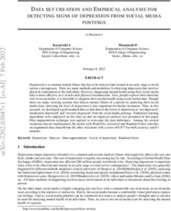 DATA SET CREATION AND EMPIRICAL ANALYSIS FOR DETECTING SIGNS OF DEPRESSION FROM SOCIAL MEDIA POSTINGS - arXiv