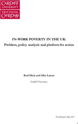 IN-WORK POVERTY IN THE UK: Problem, policy analysis and platform for action Rod Hick and Alba Lanau - Nuffield Foundation