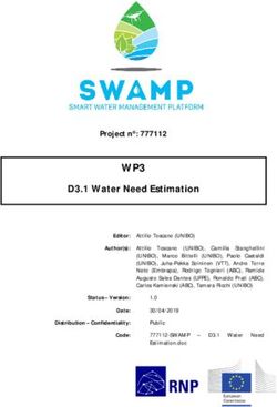 WP3 D3.1 Water Need Estimation - Project no: 777112 - SWAMP