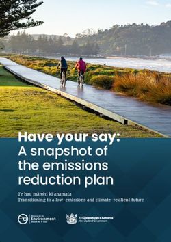 Have your say: A snapshot of the emissions reduction plan - Te hau mārohi ki anamata Transitioning to a low-emissions and climate-resilient future