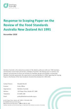 Response to Scoping Paper on the Review of the Food Standards Australia New Zealand Act 1991