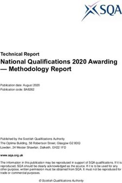 National Qualifications 2020 Awarding - Methodology Report - SQA