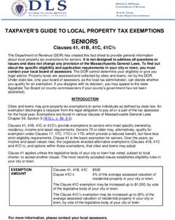 SENIORS TAXPAYER'S GUIDE TO LOCAL PROPERTY TAX EXEMPTIONS - Mass.gov