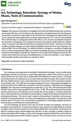 Art, Technology, Education: Synergy of Modes, Means, Tools of Communication - MDPI