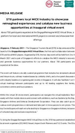 About 700 participants expected at the SingapoReimagine MICE Virtual Show, a platform for local and international MICE players to connect and ...
