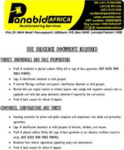 DUE DILIGENCE DOCUMENTS REQUIRED - Panabid