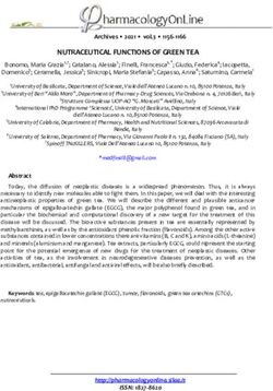 NUTRACEUTICAL FUNCTIONS OF GREEN TEA