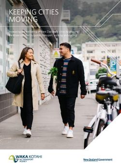KEEPING CITIES MOVING - Increasing the wellbeing of New Zealand's cities by growing the share of travel by public transport, walking and cycling ...