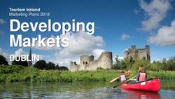 Developing Markets DUBLIN - Tourism Ireland Marketing Plans 2018