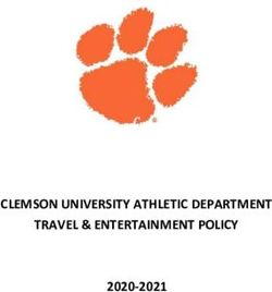 2020-2021 CLEMSON UNIVERSITY ATHLETIC DEPARTMENT TRAVEL & ENTERTAINMENT POLICY