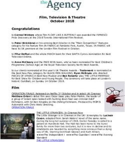 Film, Television & Theatre October 2018 - The Agency