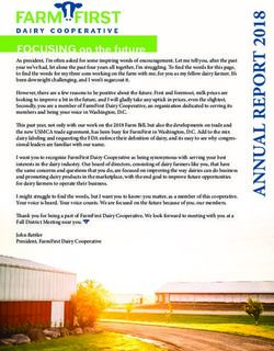 FOCUSING on the future - FarmFirst Dairy Cooperative