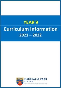 Curriculum Information - YEAR 9 2021 2022 - Marshalls Park Academy