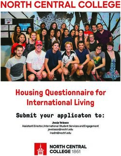 Housing Questionnaire for International Living - Submit your applicaton to: Jes&uacute;s Velasco - North Central ...