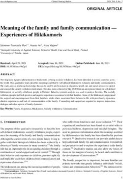 Meaning of the family and family communication - Experiences of Hikikomoris