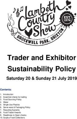 Trader and Exhibitor Sustainability Policy