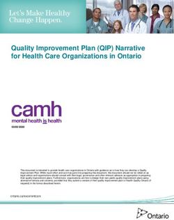 Quality Improvement Plan (QIP) Narrative for Health Care Organizations in Ontario - CAMH