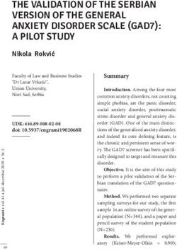 THE VALIDATION OF THE SERBIAN VERSION OF THE GENERAL ANXIETY DISORDER SCALE (GAD7): A PILOT STUDY