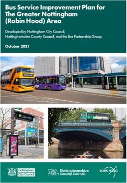 Bus Service Improvement Plan for The Greater Nottingham (Robin Hood) Area - Developed by Nottingham City Council, Nottinghamshire County Council ...